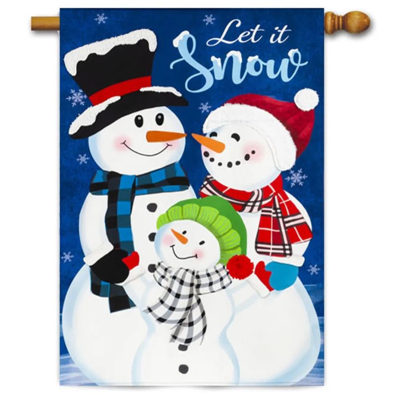 Let it Snow Family House Flag